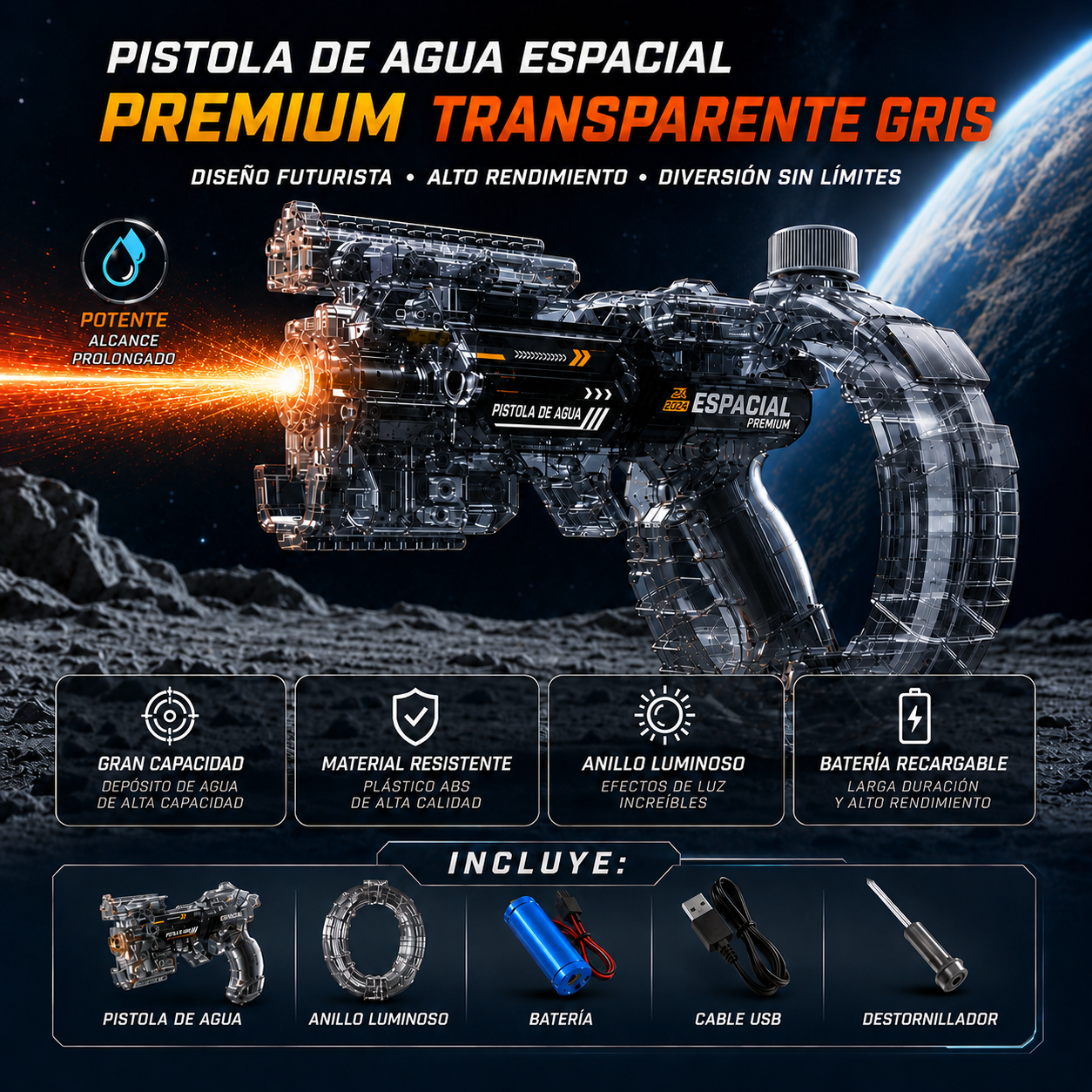 PISTOLA DE AGUA SPLASHIX