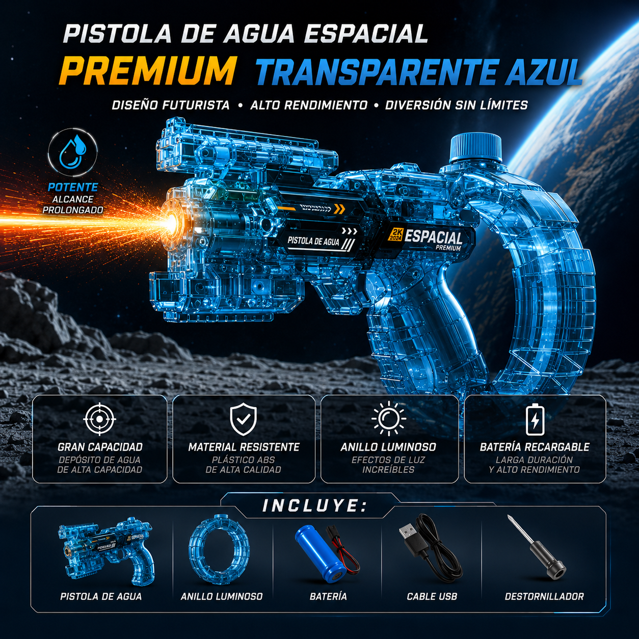 PISTOLA DE AGUA SPLASHIX
